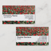 Carte De Visite Bande de texture V2 - Tulipes rouges et primates (Devant / Derrière)