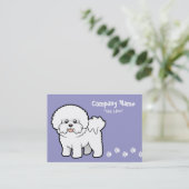 Carte De Visite Bande dessinée Bichon Frise (Debout devant)