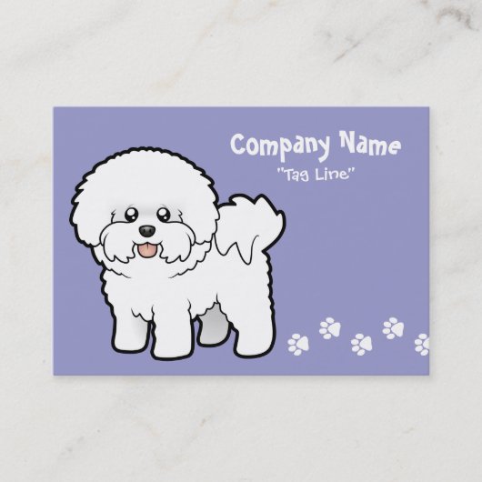 Carte De Visite Bande dessinée Bichon Frise (Devant)