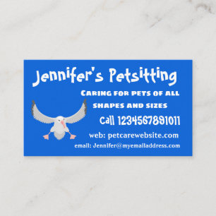 Carte De Visite Bande dessinée de l'oiseau mûre albatros