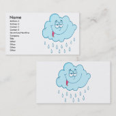 Carte De Visite bande dessinée de nuage de pluie (Devant / Derrière)