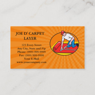 Carte De Visite Bande dessinée de travailleur de monteur de couch