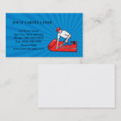 Carte De Visite Bande dessinée de travailleur de monteur de couche (Devant / Derrière)