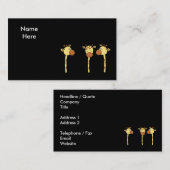 Carte De Visite Bande dessinée de trois girafes (Devant / Derrière)