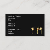 Carte De Visite Bande dessinée de trois girafes (Dos)