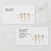 Carte De Visite Bande dessinée drôle de Halloween de squelettes de (Devant / Derrière)