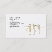 Carte De Visite Bande dessinée drôle de Halloween de squelettes de (Dos)