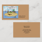 Carte De Visite Bande dessinée drôle Woodturner sur l'île (Devant / Derrière)