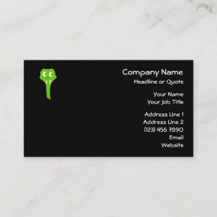 Carte De Visite Bande dessinée effrontée de serpent vert sur le