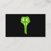 Carte De Visite Bande dessinée effrontée de serpent vert sur le (Dos)