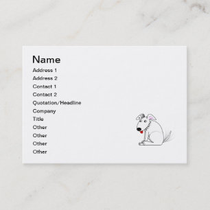 Carte De Visite Bande dessinée heureuse de chien