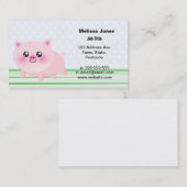 Carte De Visite Bande dessinée mignonne de porc (Devant / Derrière)