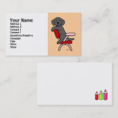 Carte De Visite Bande dessinée noire de l'étudiant 3 de Labrador (Devant / Derrière)