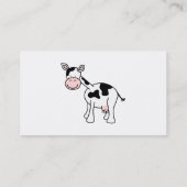 Carte De Visite Bande dessinée noire et blanche de vache (Dos)