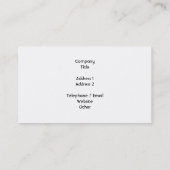 Carte De Visite Bande dessinée noire et blanche de vache. Avant (Dos)