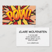 Carte De Visite Bande dessinée Pop Art POW! (Devant / Derrière)