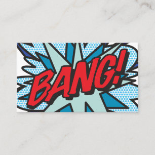 Carte De Visite Bande dessinée rétro amusante BANG
