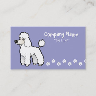 Carte De Visite Bande dessinée standard/caniche de miniature/joue