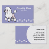 Carte De Visite Bande dessinée standard/caniche de miniature/jouet (Devant / Derrière)