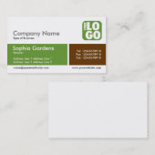 Carte De Visite Bande divisée - Avocado Green - Logo (Devant / Derrière)