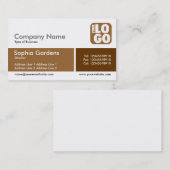 Carte De Visite Bande divisée - Brown - Logo (Devant / Derrière)