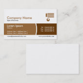 Carte De Visite Bande divisée en arc - Nuances de chocolat (Devant / Derrière)