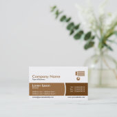 Carte De Visite Bande divisée en arc - Nuances de chocolat (Debout devant)