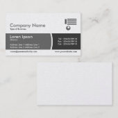 Carte De Visite Bande divisée en arc - Tons de gris - Or (Devant / Derrière)