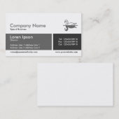 Carte De Visite Bande divisée - Nuances de gris (Devant / Derrière)