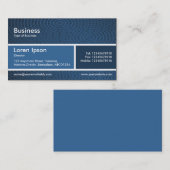 Carte De Visite Bande divisée v2 Couleurs de bleu (Devant / Derrière)