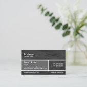 Carte De Visite Bande divisée v3 gris et gris foncé (Debout devant)