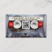 Carte De Visite Bande DJ Extraordinaire Cassette avec code QR (Dos)