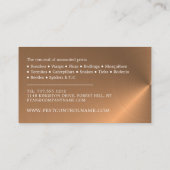 Carte De Visite Bande d'or rose - Cockroach noir - Lutte antiparas (Dos)