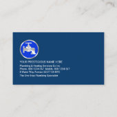 Carte De Visite Bande D'Or Sur Bleu Boutons D'Eau (Dos)