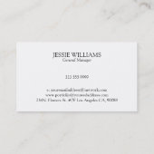 Carte De Visite Bande dorée moderne sur blanc (Dos)