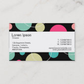 Carte De Visite Bande du centre (bordé) - Spots et cercles 150816 (Dos)