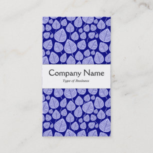 Carte De Visite Bande du Centre - Feuilles - Bleu de poule sur la