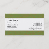 Carte De Visite Bande du centre - Tex vert (Dos)