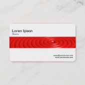 Carte De Visite Bande du milieu - Anneaux concentriques - Rouge (Dos)