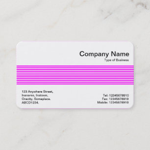 Carte De Visite Bande du milieu - Lignes - Magenta