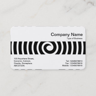 Carte De Visite Bande du milieu - Spirale - Noir