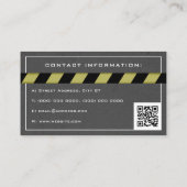 Carte De Visite Bande en béton et zone de construction  (Dos)