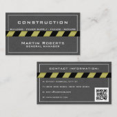 Carte De Visite Bande en béton et zone de construction  (Devant / Derrière)
