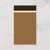 Carte De Visite Bande en-tête V - Brown foncé, crème et Brown (Dos)