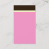 Carte De Visite Bande en-tête V - Brown foncé, crème et rose FF99C (Dos)