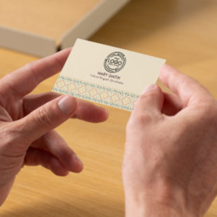 Carte De Visite Bande géométrique minimale Tribal moderne