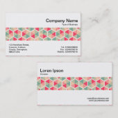 Carte De Visite Bande intermédiaire - Motif hexagonal 04 (Devant / Derrière)