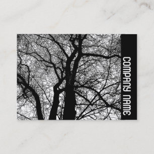 Carte De Visite Bande latérale - Arbre à contraste élevé