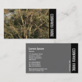 Carte De Visite Bande latérale - Branches dorées (Devant / Derrière)