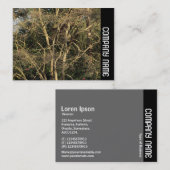 Carte De Visite Bande latérale - Branches dorées (Devant / Derrière)